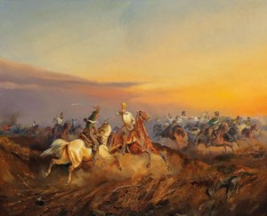 En scen från den ungerska revolutionen 1848-1849, ca. 1850.