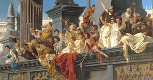 The Chariot Race, c.1882 (olja på duk) (detalj av 201093)