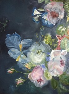 Mörk blomsterbukett