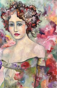 Ett fridfullt blomsterporträtt av Alexandra Higgins