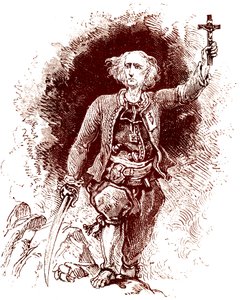 En Chouan-präst. Royalistiskt uppror i Bretagne. Slutet av 1800-talet (gravyr) av Alexandre (1850 1888) Ferdinandus