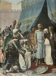 Sankt Ludvig i Jerusalem (Gravyr) av Alexandre (after) Cabanel