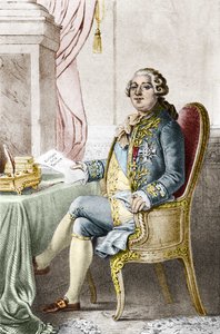 Porträtt av Ludvig XVI (1754-1793), kung av Frankrike. av Alexandre (after) Lacauchie