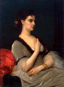 Porträtt av prinsessan Elizabeth Vorontsova-Dashkova, 1873. av Alexandre Cabanel