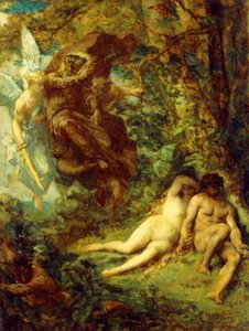 Studera för Paradis Perdu, av Alexandre Cabanel