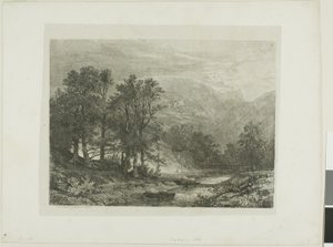 Alpint landskap av Alexandre Calame