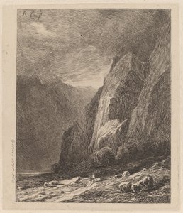 Klippor i en storm av Alexandre Calame