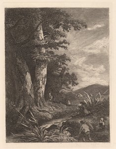 Rådjur vid en bäck av Alexandre Calame