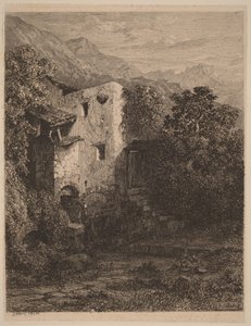 Förfallet hus av Alexandre Calame