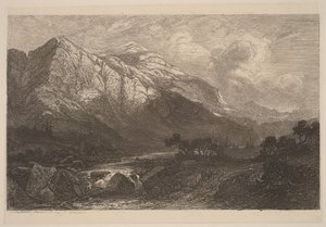 Bergsbäck av Alexandre Calame