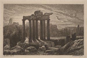 Romerska ruiner av Alexandre Calame