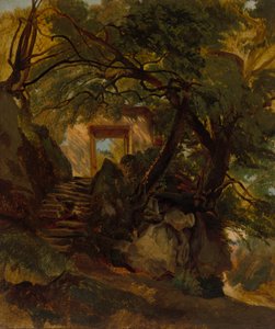 Trappa i parken Villa Chigi i Ariccia av Alexandre Calame
