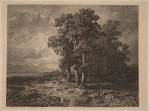 Träd i storm av Alexandre Calame
