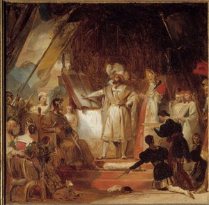 Francois I vapenriddare av Bayard (1500-talet). Den 20 januari 1515 utnämnde Francois I Bayard till generallöjtnant för Dauphiné. På Marignan, på segerkvällen, ville Francois I ta "riddarordningen ur hans hand". Sålunda, nästa m av Alexandre Evariste Fragonard