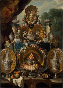 Stilleben med silver av Alexandre Francois Desportes