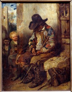 En tiggare med sitt recept Målning av Alexandre Gabriel Decamps (1803-1860) 1833 Sön. 0,41x0,32 m av Alexandre Gabriel Decamps