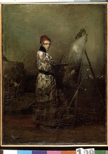 ""Autoporträtt"" (självporträtt) Målning av Alexandre Gabriel Decamps (1803-1860) 1830 Eremitagemuseet, Sankt Petersburg av Alexandre Gabriel Decamps