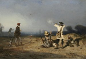 Fågeljakt, 1830 av Alexandre Gabriel Decamps