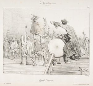 Great Jumpers!, från La Caricature, 1823-60. av Alexandre Gabriel Decamps