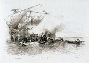 Grekiska pirater av Alexandre Gabriel Decamps