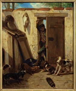 La cour des chiens - kenneln ... av Alexandre Gabriel Decamps