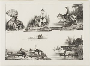 Skissblad, nr 3 av Alexandre Gabriel Decamps