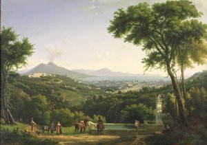 Utsikt över Neapel från Capodimonte, 1813