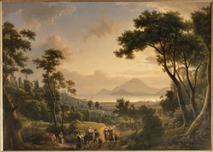 Utsikt över kusten av Posillipo kungariket Neapel.