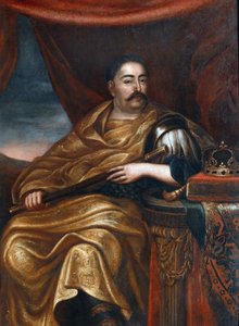 Porträtt av John III Sobieski (1629-1696) kung av Polen"" 1600-talet - Porträtt av John III Sobieski (1629-1696), kung av Polen och storhertig av Litauen - Tricius, Jan (ca 1620-c. 1692) - - Olja på duk - 162x114 cm - Wilanow Palace Museum av Alexandre Jan Tricius