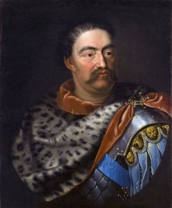 ""Porträtt av Jean III Sobieski (1629-1696) roi de Pologne"" 17eme siecle - Porträtt av John III Sobieski (1629-1696), kung av Polen och storhertig av Litauen - Tricius, Jan (ca 1620-ca 1692) - c. 1680 - Olja på duk - 75x62 cm - Wilanow Palace Museum av Alexandre Jan Tricius