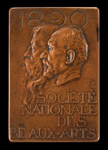 National Society of Fine Arts: Jean-Louis Ernest Meissonier och Pierre Puvis..., [framsidan], 1890.