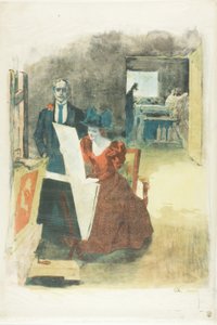 Omslag till portföljen, The Painters-Lithographers (Les Peintres Lithographes) av Alexandre Lunois