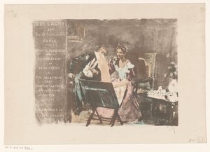 Visitkort från tryckerihandlaren Edmond Sagot i Paris av Alexandre Lunois