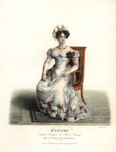 Dansaren och skådespelerskan Miss Emilie Leverd som Celimene i Le Misanthrope av Moliere, Theatre Français av Alexandre Marie Colin