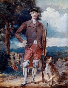 Porträtt vid foten av Charles-Philippe av Frankrike (1757-1836), greve av Artois, blivande Karl X, i jägardräkt Akvarell av Alexandre Moitte (1750-1828) Amiens från 1700-talet, Musee de Picardie av Alexandre Moitte