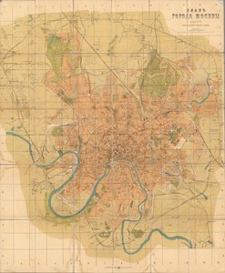 Plan över Moskva, 1916. av Alexei Alexeevich Ilyin