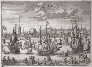 Utsikt över Sankt Petersburg, 1727