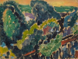 Landskap vid Genèvesjön, ca. 1914.
