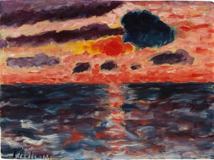 Solnedgång, Borkum, 1928.