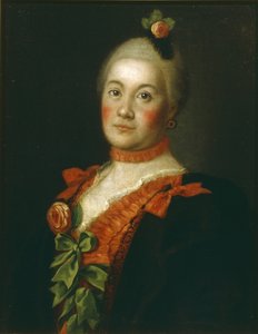 Porträtt av grevinnan Tatyana Alexeyevna Trubetskaya, 1761 av Alexei Petrovich Antropov