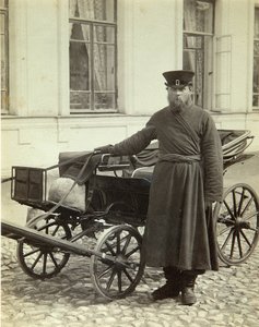 En kusk. Albumin Foto av Alexei Sergeevich Mazurin (1846-efter 1914) av Alexei Sergeevich Mazurin