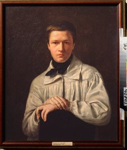 Autoportrait (Självporträtt) - Målning av Alexei Vasilyevich Tyranov (1808-1859), olja på duk