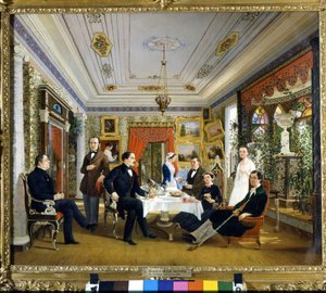 Tefliken. Målning av Voloskov Alexey Yakovlevich (1822 - 1882) av Alexei Yakovlevich Voloskov