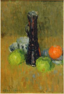 Blå kanna med gröna äpplen av Alexej von Jawlensky