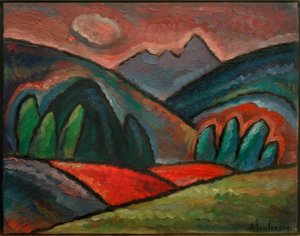 Landskap i närheten av Oberstorf av Alexej von Jawlensky