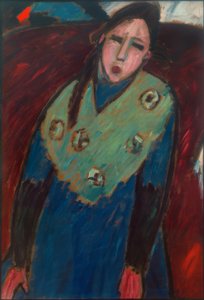 Flicka med grön stole av Alexej von Jawlensky
