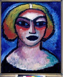 ""Tete de femme"" (Head of a Woman) Peinture de Alexei von Javlensky (1864-1941) 1912 Dim 61x51 cm Olja på kartong Statliga museer, Berlin av Alexej von Jawlensky