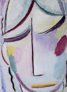 Frälsarens ansikte; Heilandsgesicht, ca 1921 av Alexej von Jawlensky