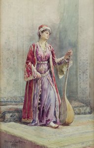 En musiker i ett harem, 1888 av Alexina MacRitchie