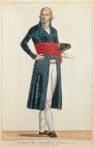 Uniform av statsrådet, ca 1804-10 (färgstick) av Alexis Chataigner